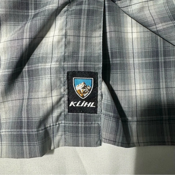 Kühl Mountain Grown Snap Up Long Sleeve Vented Grey Plaid Size Medium - Picture 9 of 13